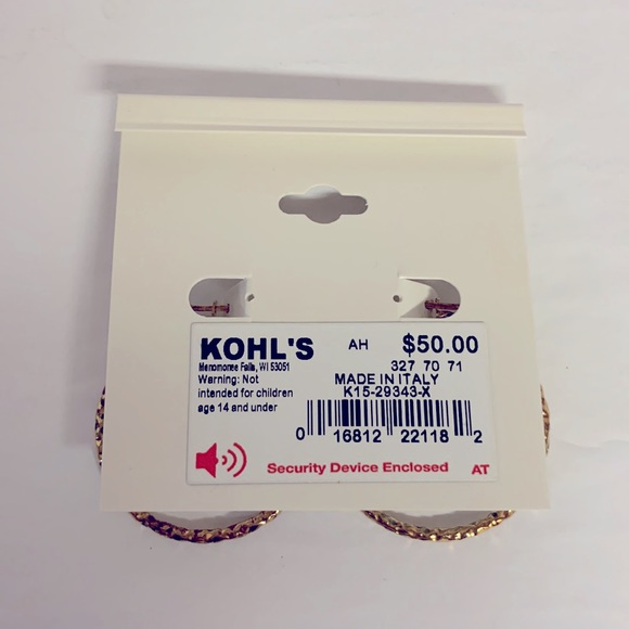 Primavera Italy 925 Sterling Silver 24kt Gold Plated Hoop Beyonce Style Earrings - Picture 3 of 6